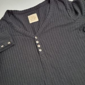 Cha Sor Chasor Anthropologie‎ Women's S Waffle Knit Long Sleeve Thermal Shirt